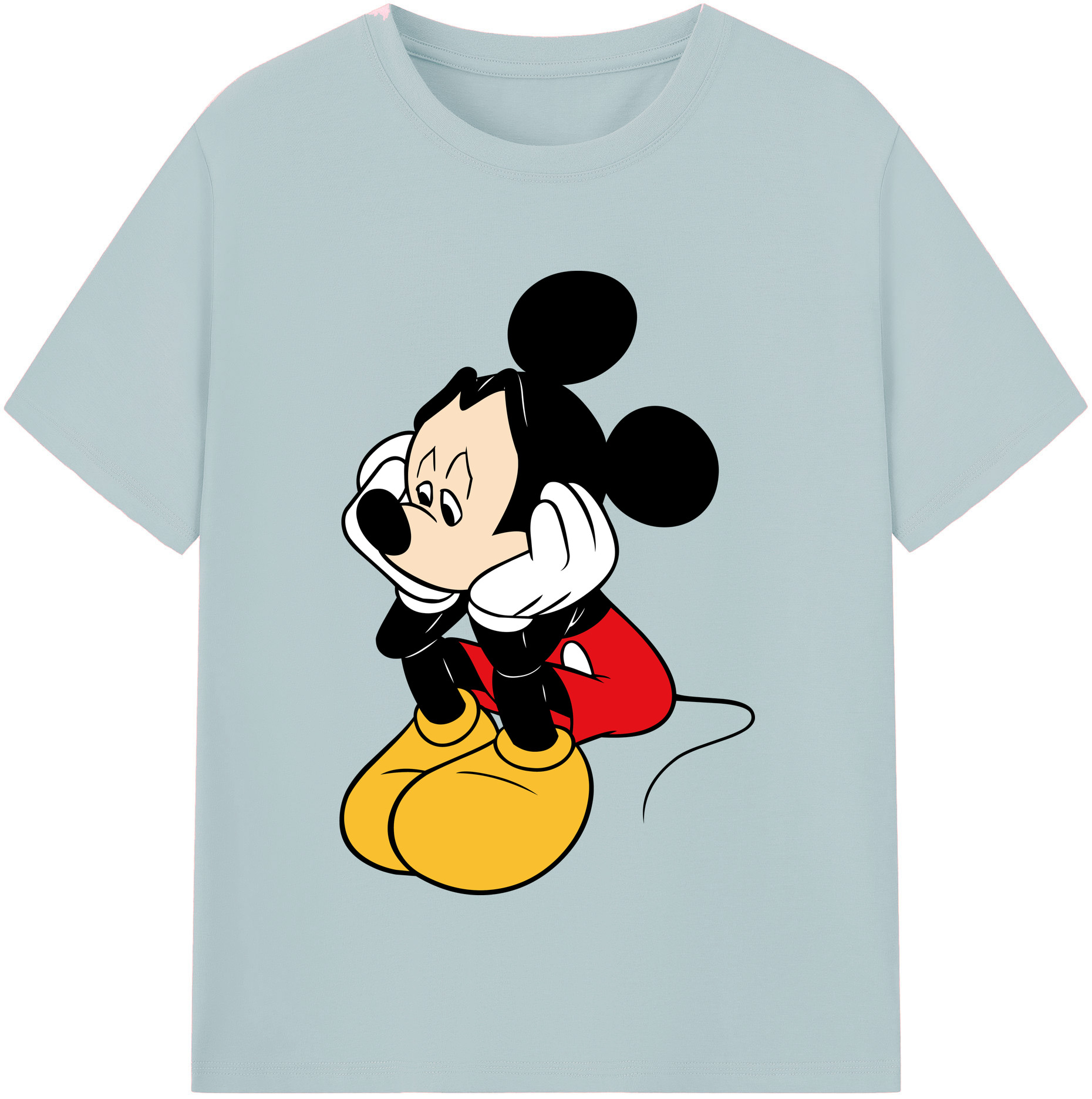 （画像用） ミッキーマウス Mickey Mouse 綿100％半袖Tシャツ（フロントプリント）